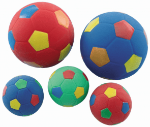 Nobby fotboll i latex med pip, flera storlekar