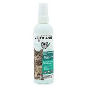 Anti-parasit Spray Katt Vetocanis fästingmedel skydd mot fästing loppor mygg naturlig biocid