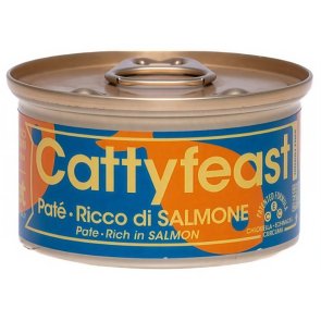 Cattyfeast Wet Sterilized Paté Rich in Salmon 85g kattfoder kastrerade våtfoder lax steriliserade katter