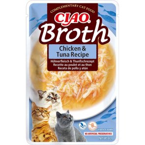 Ciao Broth Chicken & Tuna Recipe 40g kattgodis flytande kattsoppa kyckling tonfisk