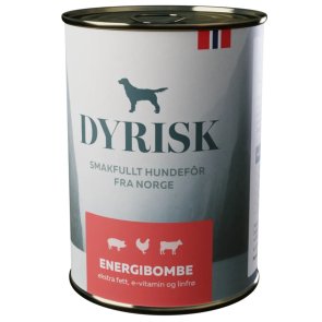 Dyrisk Energibombe energirikt blötfoder för hund med norska råvaror