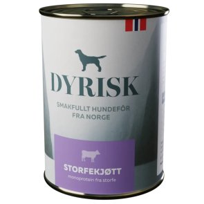 Dyrisk StorfeKjøtt nötköttbaserat blötfoder för hund med norska ingredienser