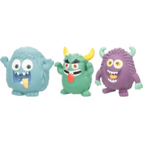 Flamingo Latexmonster Gargo 10 cm, blandade modeller hundleksak latex med pip monster