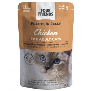 Four Friends Chicken Filets in Jelly Adult Cats Pouch