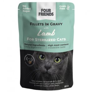 Four Friends Lamb Filets in Gravy Sterilized Cats Pouch