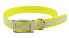 Halsband TPU + reflex gul, två storlekar