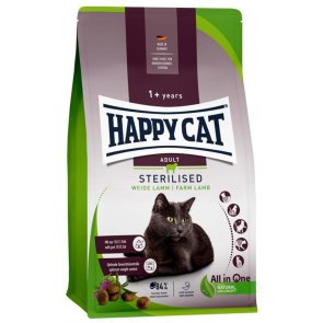 Happy Cat Adult Sterilised Lamm kastrerad lamb torrfoder vuxen katt kattfoder mättande viktkontroll hårbollskontroll lättsmält