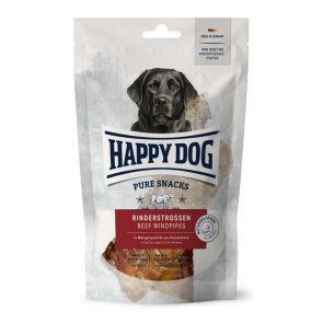 HappyDog Pure Snacks Nötstrupe, 250g hundtugg beef windpipes hundsnacks hundgodis lufttorkade