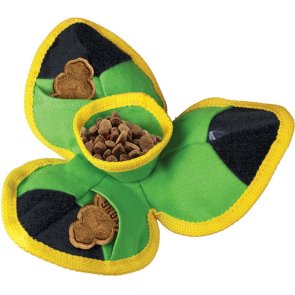 KONG Ballistic Hide ´n Treat Flower hundleksak aktivering hundaktivering godisgömma tyg blomma medium