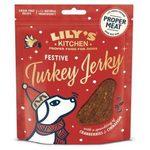 Lily's Kitchen Festive Turkey Jerky 70g hundgodis belöning julgodis kalkon