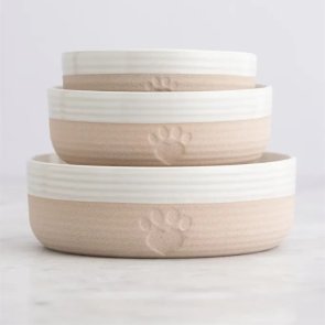 Mason Cash Keramikskål Heart Paw Vit beige bowl hundskål kattskål matskål vattenskål keramik stilren tidlös snygg