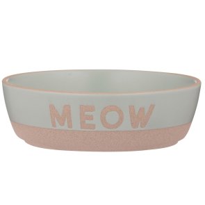 Mason Cash Keramikskål Meow Turkos Cat 13x4cm kattskål matskål vattenskål katt keramik mjau kattälskare stilren tidlös elegant