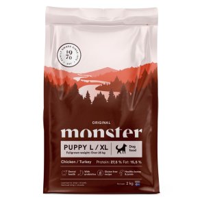 Monster Dog Original Puppy L/XL Chicken/Turkey 2kg 12kg 17kg