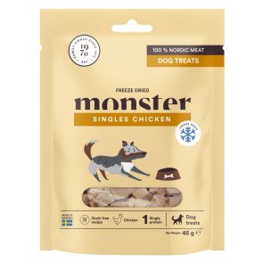 Monster Dog Treats Freeze Dried Singles Chicken 45g