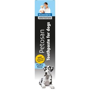 Petosan tandkräm 70 ml för hundar dog toothpaste poultry flavor kycklingsmak fågelsmak tandkräm hund