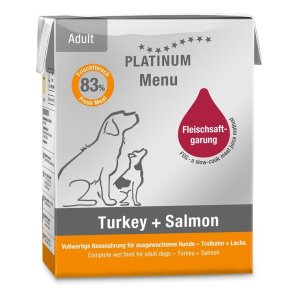 Platinum MENU Turkey+Salmon 90 g 375 g hundfoder våtfoder kalkon lax