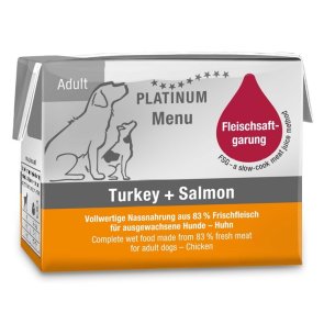 Platinum MENU Turkey+Salmon 90 g 375 g hundfoder våtfoder kalkon lax