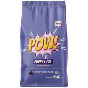 pow hundfoder pork gris puppy valp single protein large xlarge stor valp stor hund valp valpfoder