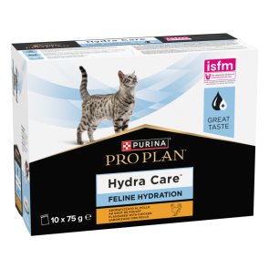 Pro Plan Feline Hydra Care Kyckling 10-pack chicken vätskeersättning dryck påse portion 10x75g elektrolyter diarre dålig mage åt