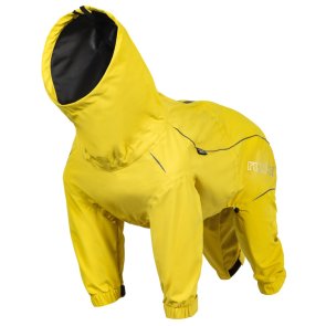 rukka protect overall yellow gul hundoverall regnoverall regntäcke hund regnställ vattentätt justerbart