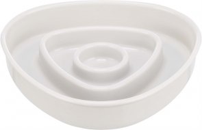 Slow Feed skål, plast/TPR, 0.35 l/15 × 15 cm, grå