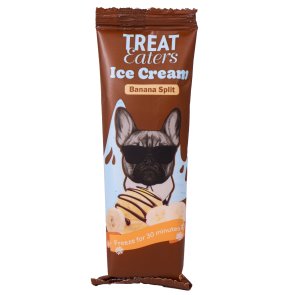 Treat Eaters Ice Cream Banana Split petcare hundglass banan choklad svalkande fryst hundgodis