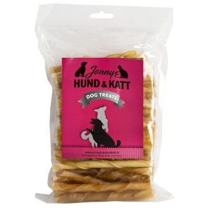 Treateaters Twisted Stick Natural 8 mm, 100-pack tuggben hundtugg naturlig kohud nötkreatur tuggpinnar 500g