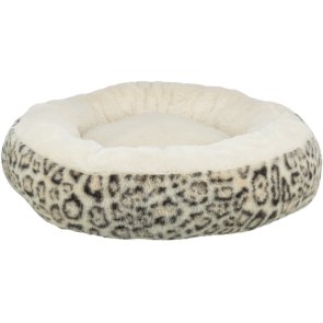 Trixie Bädd Leo rund, ø 50 cm, creme hundbädd mjuk mysig kant beige hund katt plysch