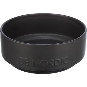 BE NORDIC hundskål, keramik/gummi, svart, två storlekar
