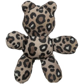 Trixie Björn Leo m kattmynta, 12 cm kattleksak leopardmönster beige brun