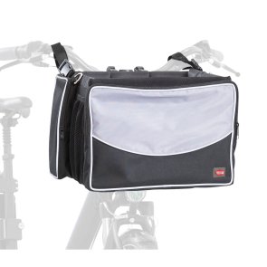 Trixie Cykelkorg front, 41×26×26cm, svart grå, 6 kg transportbur liten hund katt cykelbur