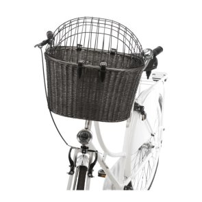 Cykelkorg front med galler, 44×h34×41cm, antracitgrå