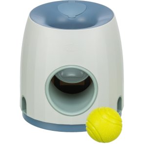 Trixie Dog Activity Ball & Treat, Nivå 3, ø 17 × 18 cm hundleksak hundspel tennisboll bollkastare hund ny färg blå gul grön
