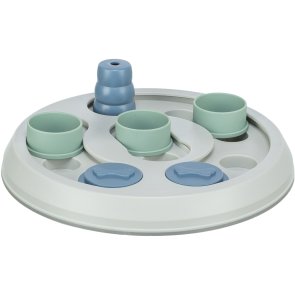 Trixie Dog Activity Flip & Fun, Nivå 2, ø 23 cm aktiveringsleksak hundleksak hundpussel hundspel aktiveringsspel ny färg blå grö