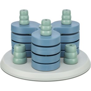 Trixie Dog Activity Flower Tower, Nivå 3, ø 30×13 cm hundleksak hundpussel aktivitetsleksak aktivitetsspel hundspel blå grön