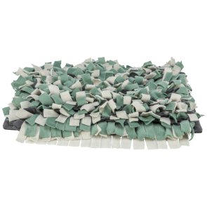 Trixie Dog Activity Sniffing Carpet, Nivå 1, 50 × 34 cm hundleksak aktivering godisgömma aktiveringspussel ny färg grön blå grå