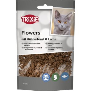 Trixie Flowers med kycklingbröst och lax, 50 g kattgodis kyckling dental blommor