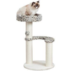 Trixie Klösmöbel Leo, 82 cm, creme beige plysch jute bädd klös kattmöbel