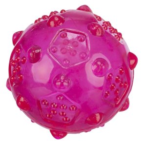 Trixie Leksaksboll TPR med bubblor, 7 eller 8 cm rosa petrol hundleksak boll struktur tugga kasta apport