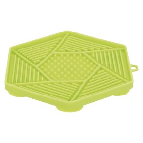 Lick'n'Snack platta med sugkopp, silikon, 17 cm, green