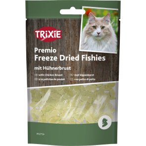 Trixie Premio frystorkade fiskar med kycklingbröst, 20 g kattgodis fisk kyckling katt godbitar
