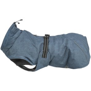 trixie riom hundtäcke mörkblå blå marinblå vintertäcke hund fleecefoder vindtätt hundtäcke seleöppning hundjacka flera storlekar