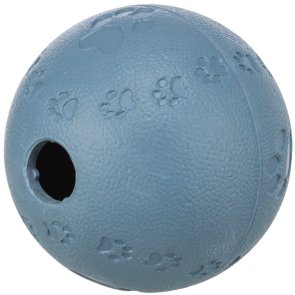 Trixie Snacksboll gummilabyrint, blandade färger naturgummi grön blå grå vit hundleksak