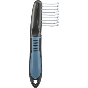 tovkniv böjda skär tovor skära reda ut utredning päls tovig hund katt långhårig pälsvård kam borste blå trixie