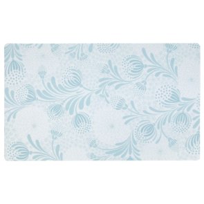 underlägg foderplats foderunderlägg fodermatta husdjursmatta hundmatta kattmatta ljusblå vit floral light blue drymate absorbera