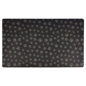 underlägg foderplats foderunderlägg fodermatta husdjursmatta hundmatta kattmatta paw path tan svart beige tassavtryck drymate ab
