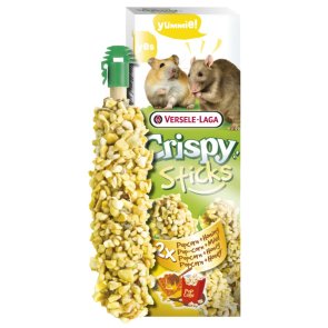 Versele-Laga Crispy Sticks Hamster Råtta, Popcorn honung 2-pack