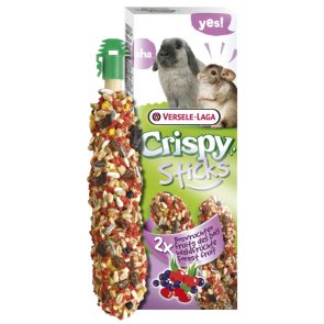 Versele-Laga Crispy Sticks Kanin Chinchilla, Skogsfrukt 2-pack