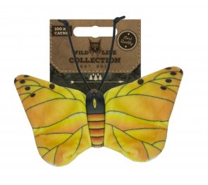 Wild Life Cat Yellow Butterfly Gul fjäril kattleksak