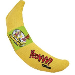 Yeowww! Chicata Banan catnip äkta ekologisk kattmynta gul banana kattleksak